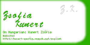 zsofia kunert business card